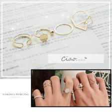 ❥四件套韓國手飾品戒指組合套裝簡約幾何開口指環❥