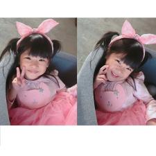 韓國空運❥蕾絲簍空兔耳幾何愛心圖形髮箍❥