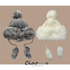【特惠SALE❤】韓國直送❥毛線編織垂吊大毛球頭圍鋪棉毛超暖毛帽❥