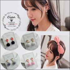 ciao獨家設計款❥愛心氣質小毛球耳環❥(可改夾式)