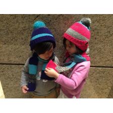 【現貨❤SALE】兒童編織圍巾+毛帽二件組