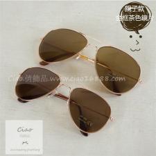 特惠SALE*回饋價*~UV400親子款雷朋太陽眼鏡(優惠強推中)金框茶色鏡片