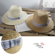 CIAO獨家訂製❥親子款緞帶編織牛仔草帽❥
