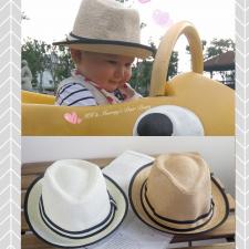 ❥嬰幼兒夏季編織透氣烤邊紳士帽（適合2歲以下）