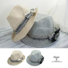 ciao獨家訂製❥小香風針織短帽沿毛呢綁帶時尚紳士帽❥