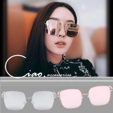 •許路兒Lure Hsu同款•❤~UV400絕對防❥全新2色new colour簡約時尚方圓型金框太陽眼鏡❥附獨家眼鏡盒